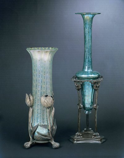 Vases designed by Professor Rudolf Bakalowits for the firm of Bakalowits und Soehne, Vienna, 1902 by Austrian School